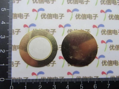 100 uds/5 uds 27mm 0,33mm de espesor disco piezoeléctrico de cobre hoja de cerámica zumbador Sensor de presión altavoz DIY electrónico - imagen 5