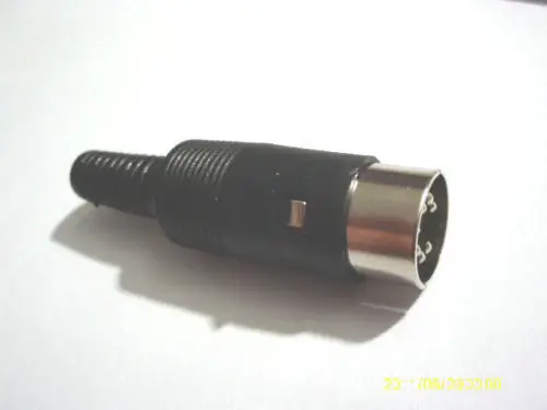 Conector de enchufe DIN de 50 piezas, 7 pines, adaptador de mango de plástico, color negro