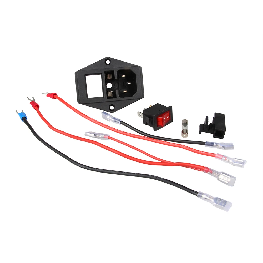 XCR3D-interruptor de alimentación, accesorios para impresora 3D, 220V/110V, 10A, interruptor de seguridad de cable fusible, sistema de protección de corriente corta - imagen 5