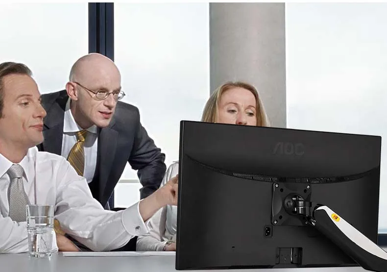 NB 22-32 "f85A con 2 USB3 360 girar resorte mecánico lcd montaje de escritorio mesa de TV monitor pantalla soporte de escritorio soporte - imagen 4