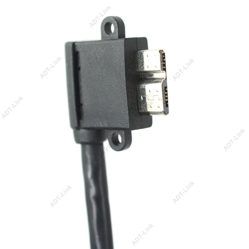 Cable adaptador de codo USB 3,0 negro de 25cm tipo a macho a Micro B conector macho en ángulo izquierdo Compatible con ángulo recto hacia arriba y hacia abajo - imagen 5