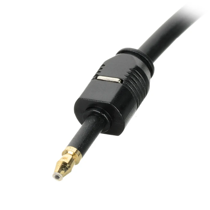 Toshiba Gold Connector Audio óptico digital Toslink a mini cable adaptador Toslink de 3,5 mm disponible en múltiples longitudes 1 m-10 pies - imagen 3