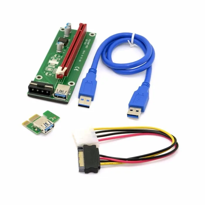 Múltiples GPUs conectadas mediante riser cards