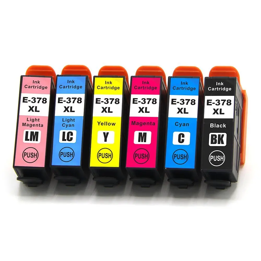 Vilaxh 6Color T378 378XL T3791 Compatible con Epson XP-8500 XP-8505 xp-8600 xp-8605 XP-8700 cartucho de tinta para impresora - imagen 5