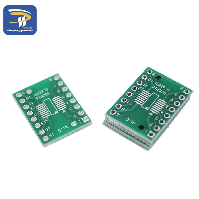 10 Uds SOP16 SSOP16 TSSOP16 a DIP Pinboard SMD a DIP-16 adaptador 0,65mm/1,27mm a 2,54mm DIP Pin paso PCB convertidor de placa Socke - imagen 4