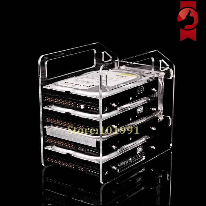 Jaula HDD 3.5 Pulgadas PC Escritorio – Carcasa Transparente Refrigeración - imagen 2
