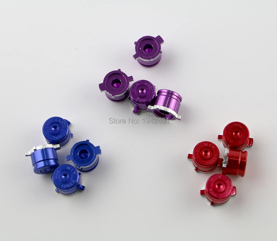 2 juegos de pieza de repuesto de Joystick de botón ABXY de bala de Metal para controlador de mando Sony PS4 PS3 - imagen 3