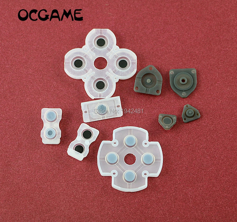 5 Juegos de almohadillas de botón conductoras de silicona de goma suave que conducen para PS4 PlayStation 4 JDS001 JDS 001 reemplazo del controlador - imagen 2