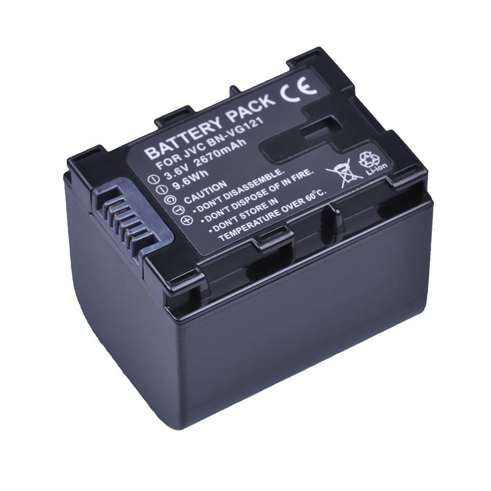 Batmax 2670mAh BN-VG121 VG121 BNVG121 Batería para JVC GZ-HD620 GZ-HD500 GZ-HM320 GZ-HM550 GZ-HM860 GZ-HM960 GZ-HM9 - imagen 3