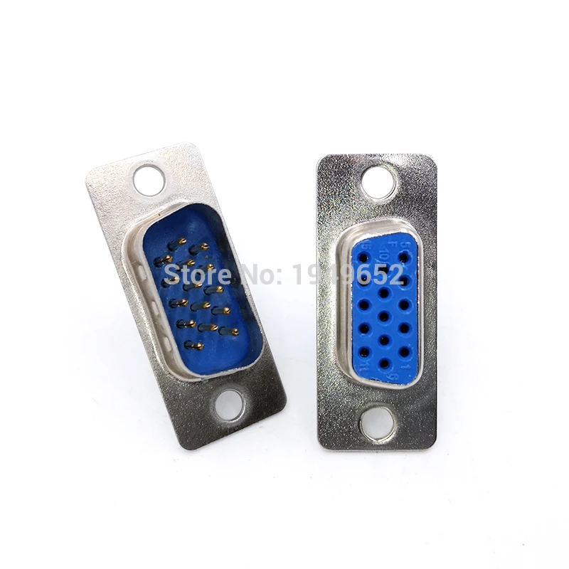 Conector tipo D DB15 VGA, 10 piezas, 3 filas, puerto de 15 Pines, adaptador macho hembra DP15 - imagen 2