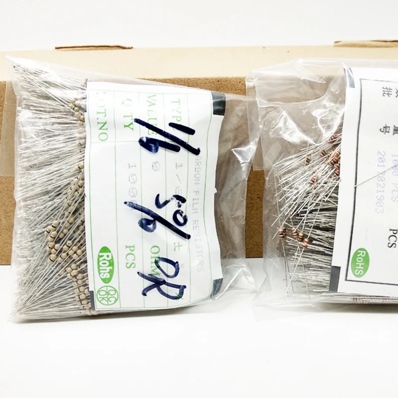 Resistencias de película de carbono para manualidades, 1000 W, 1/6, 1-5%, 100-120, 1K-910K, 1M-10M, 0 Ohm, 910, 100, 200, 1K, 2K, 3K, 1M, 2M, 300 Uds. Resistencia de 10M - imagen 3