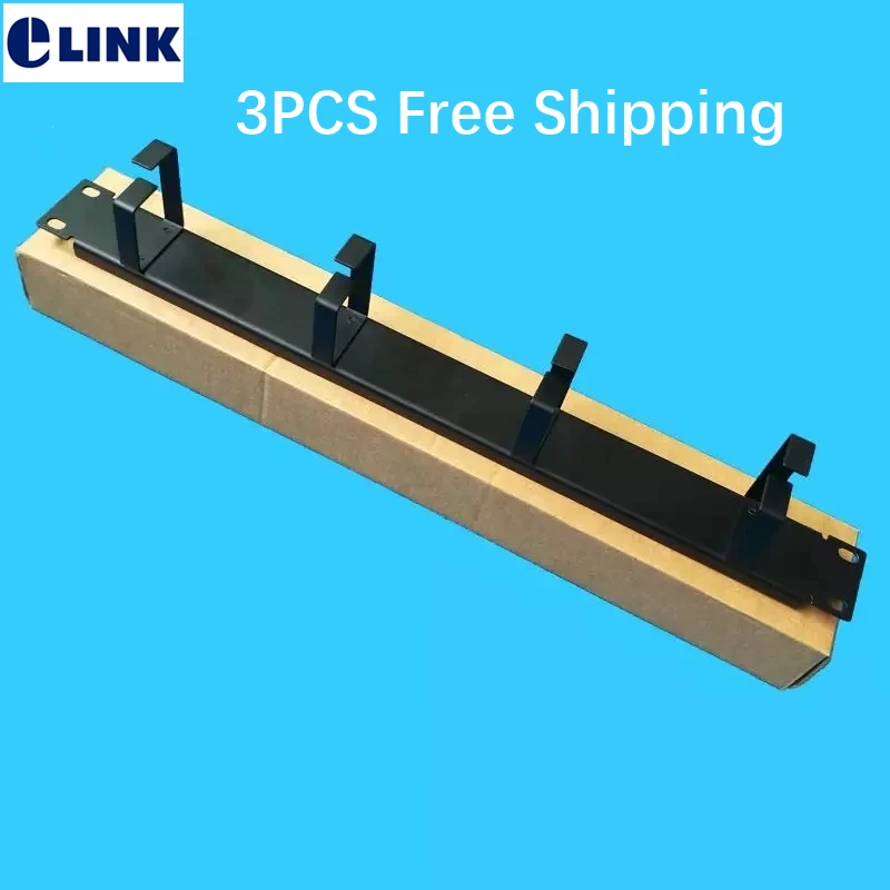 Gestión de cables de 19 "1U con 4 anillos de acero laminado en frío para gabinetes de estante organizador de cables de red 1,7mm de espesor envío gratis 3 uds