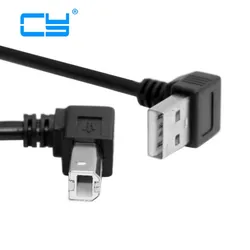 Cable USB 2.0 A-B Macho ángulo 90° para impresora escáner HDD 35cm