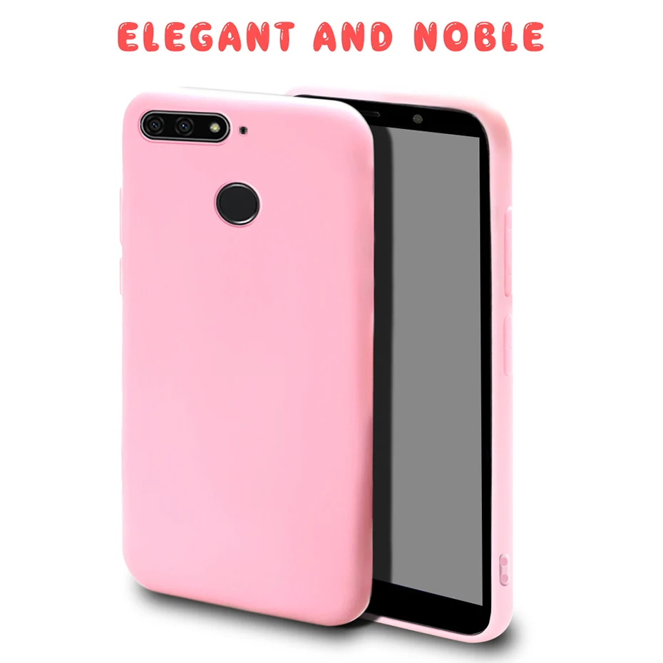Funda de silicona para Honor 7C, carcasa trasera de Color caramelo 5,7 para Huawei Honor 7C, 7 C, AUM-L41, Rusia, Honor 7C - imagen 2