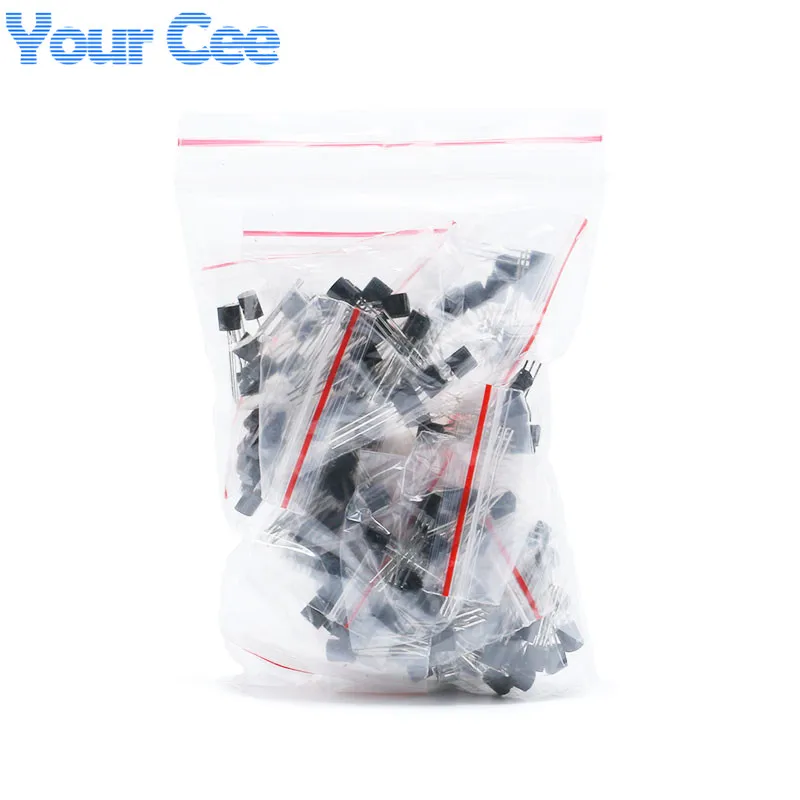 Kit surtido de transistores TO-92, 160 Uds., para S9011 S9012 S9013 S9014 S9018 A1015 C1815 A42 S8550 2N3906 2N3904 16 tipos * 10 Uds. - imagen 2