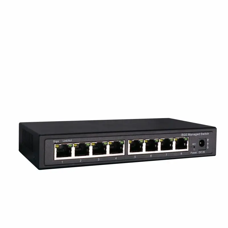 Conmutador Ethernet gestionado Gigabit de 8 puertos, conmutador con 8 puertos, 10/100/1000M, VLAN - imagen 2