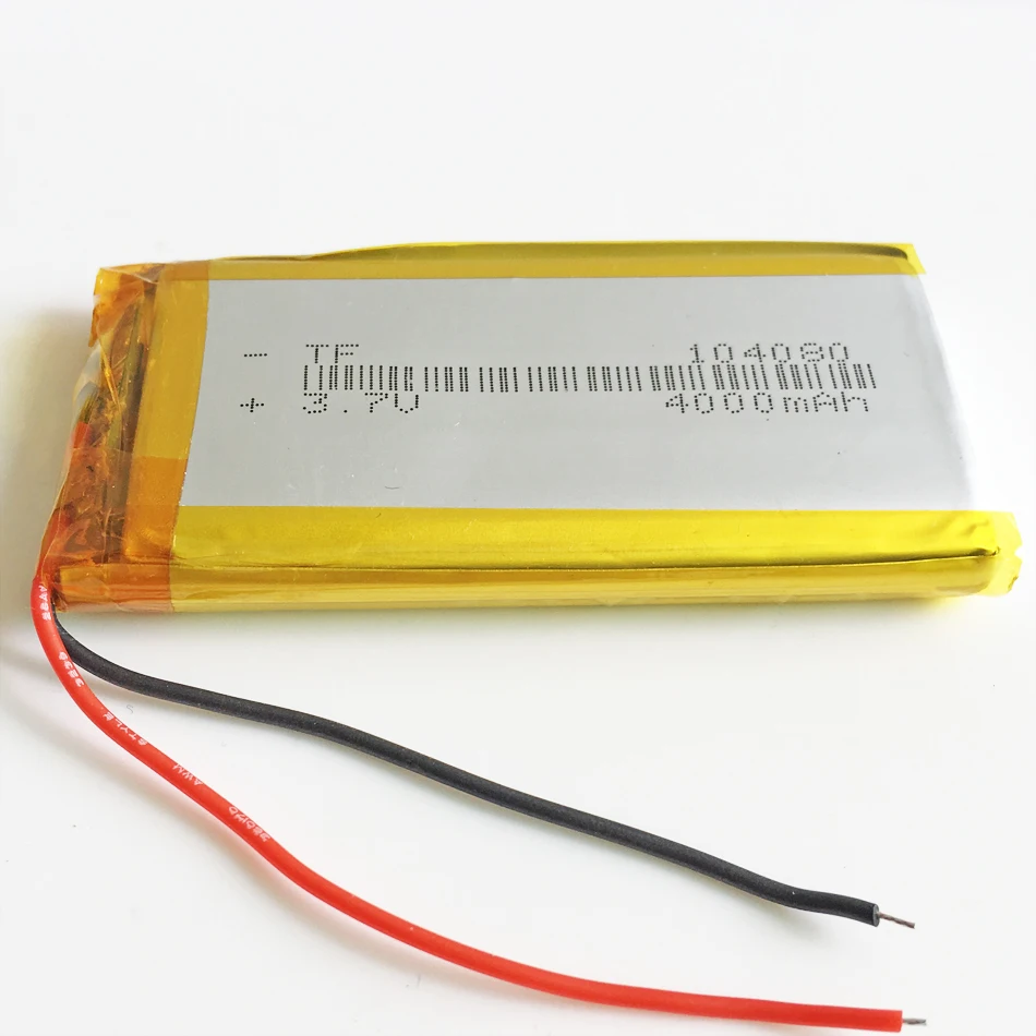 Batería recargable LiPo de polímero de litio de 3,7 V 4000 mAh 104080   Para GPS PSP PAD DVD E-Books Banco de energía Tablet PC portátil - imagen 2