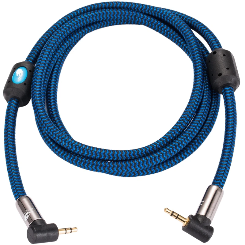Cable auxiliar prémium de 3,5mm para auriculares de PC móvil MP3, Mini conector en ángulo de 3,5 macho a 3,5 macho, chapado en oro de 1M Cable de Audio, 3M, 5 M - imagen 2