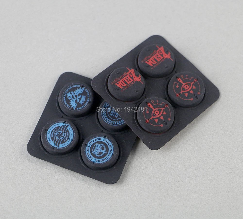 2 juegos de tapas de Joystick de silicona para Nintendo Switch NS Rocker, tapas de botón de agarre de pulgar con corona de una pieza, cubierta de piel - imagen 5