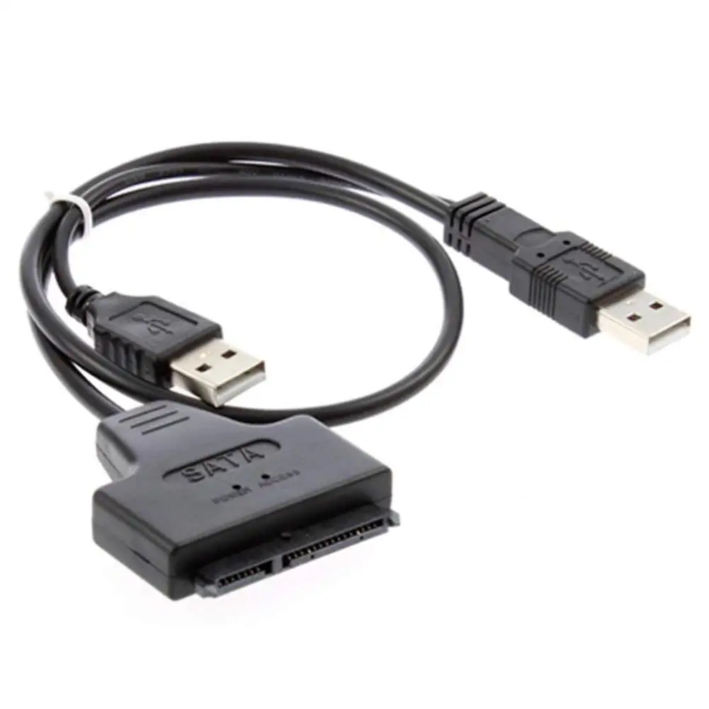Cable adaptador USB 2,0 a SATA 7 + 15 Pin 22Pin para HDD disco duro de 2,5 ", gran oferta
