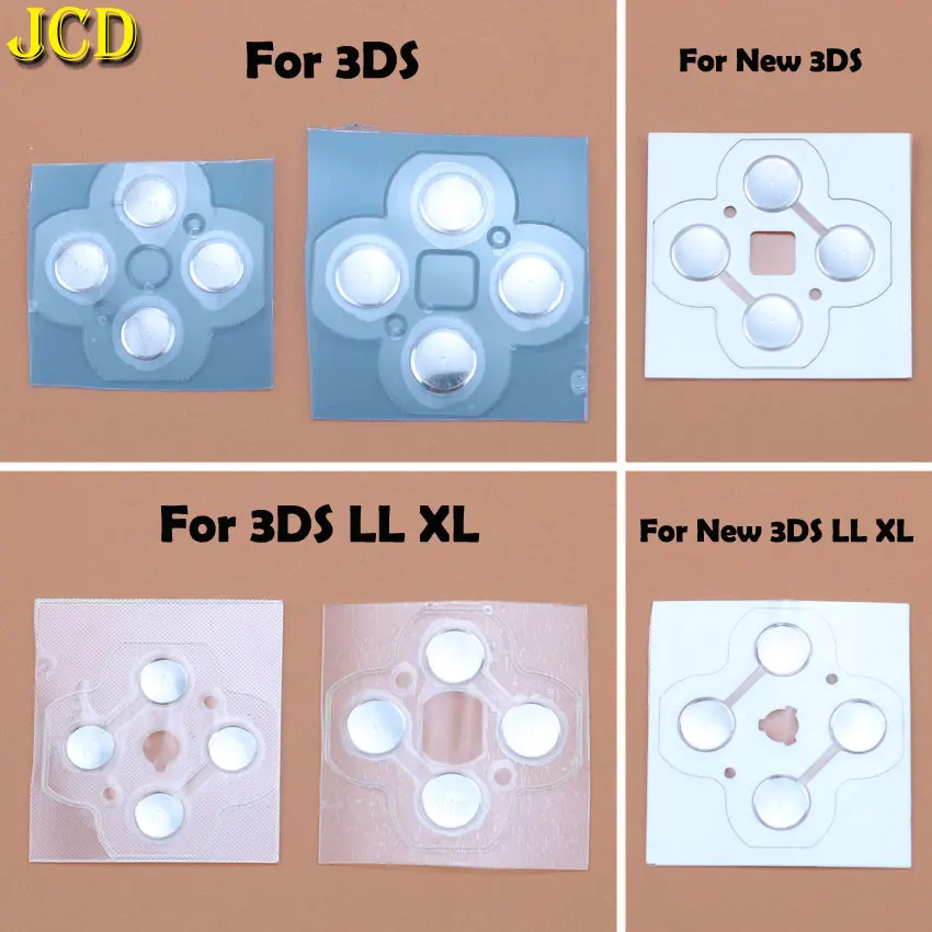 JCD 1 Uds para 3DS 3DSLL 3DSXL nuevo controlador 3DS XL LL almohadillas D-Pad cúpula de Metal Snap PCB botones de placa película conductora
