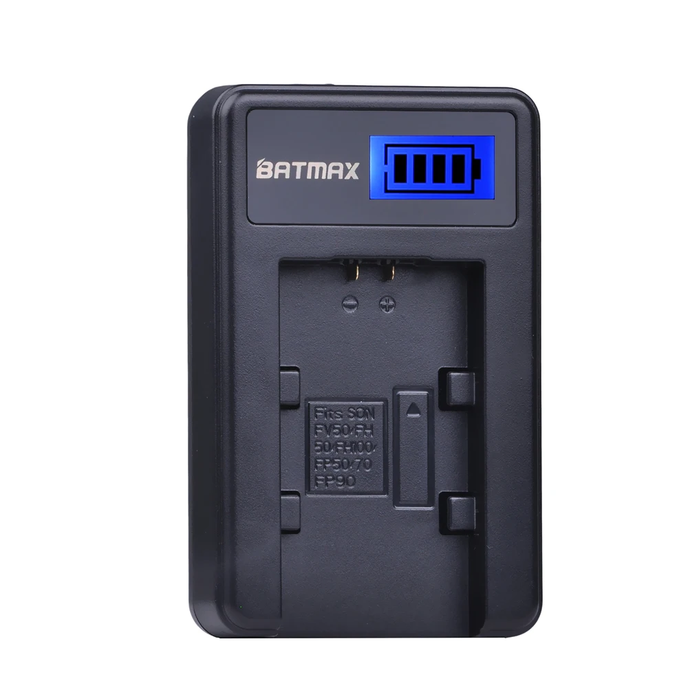 Batería Batmax NP-FV50 NP FV50 + cargador USB LCD para SONY HDR CX390 290E PJ510 820E 790E 660E XR260 CX700E PJ50E 30E SR68 - imagen 5