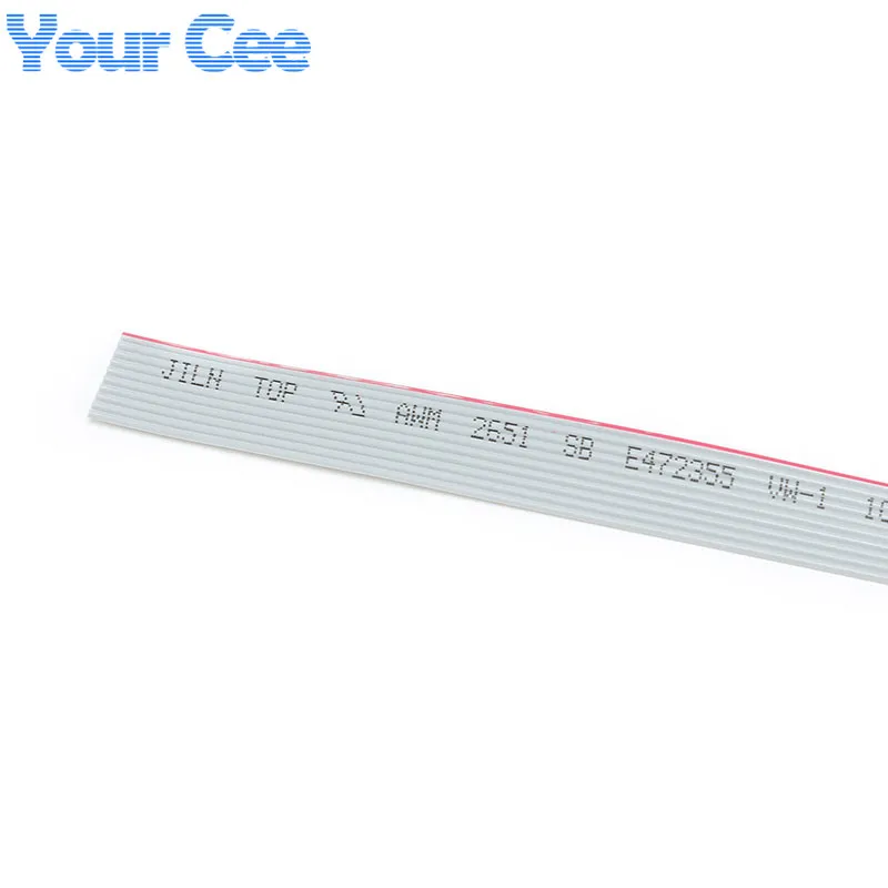 5 m/lote 1,27mm paso de espaciado 10 pines 10P gris cinta plana Cable de datos conector AWG28 300V aislamiento: 9 milles 10 vías - imagen 4