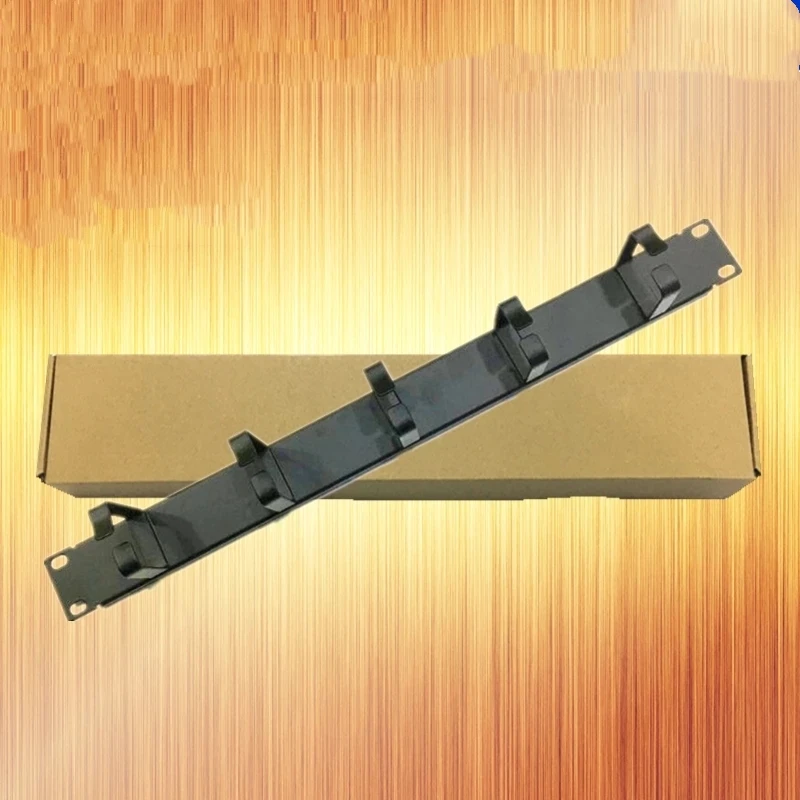 Gestión de cables engrosamiento de fibra 1U, acero de 19 "para gabinetes en rack, organizador de cables de red con 5 anillos de metal de 19 pulgadas, 3 uds. - imagen 2