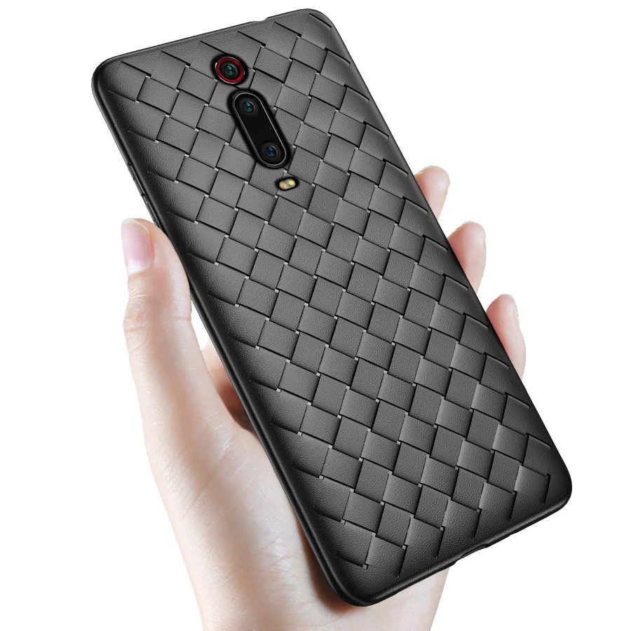 Para Xiaomi Mi 9T Pro funda de lujo BV tejido de rejilla funda protectora trasera delgada para xiaomi mi 9t mi9t carcasa de teléfono de cubierta completa