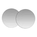 2pcs Silver Round
