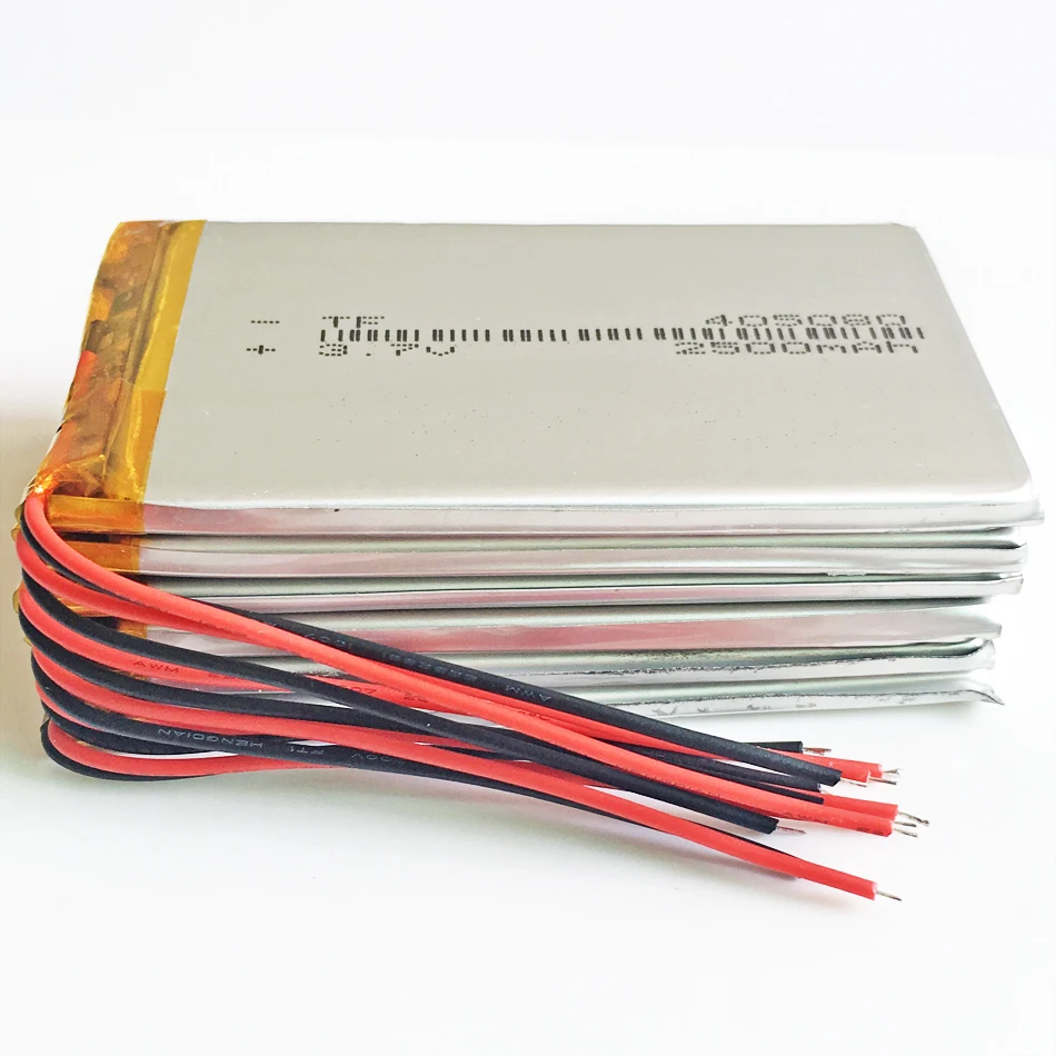 Batería recargable de polímero de litio para ordenador, pila de iones de litio para Mp3, GPS, PSP, tableta, PC, PAD, DVD medio, 5 piezas, 3,7 V, 2500mAh, 405080 - imagen 5