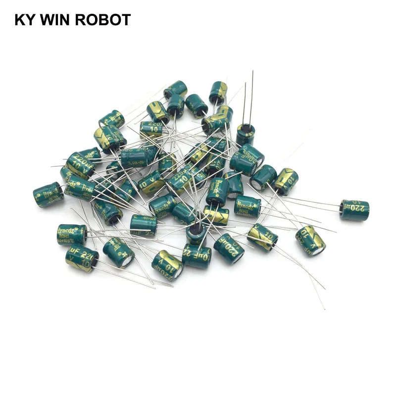 Pengiriman-condensador electrolítico de aluminio ic, 50 unidades por lote, 10 V, 220 UF, 6x7mm, 6mm x 7mm - imagen 5