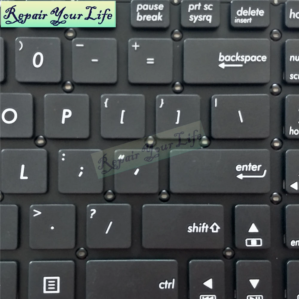Teclado de ordenador portátil para Asus, negro, sin marco, para X542U, X542UAP, X542UAR, X542UA, X542, 0KN1-261US12, 0KNB0-610WUS00, MP-13K93US - imagen 2