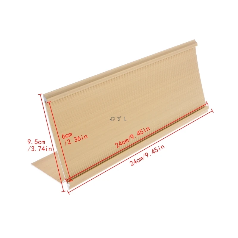 Soporte de placa de escritorio de aleación de aluminio, señal de plata dorada, 9x24cm, para oficina y escuela - imagen 5