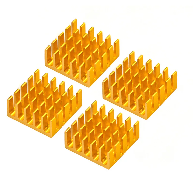 YOUNUON-disipador de calor dorado, aleta de refrigeración, radiador, enfriador negro, 20x20x10mm, 10 piezas - imagen 4