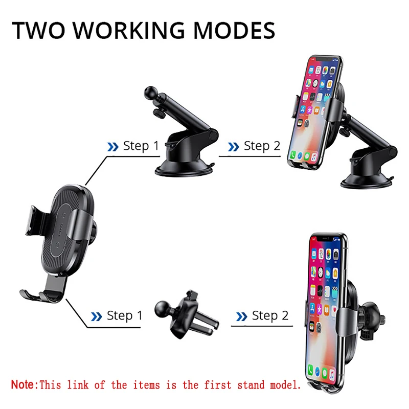 Baseus-cargador inalámbrico QI para coche, soporte de gravedad para iPhone X, Samsung S10, S9, S8, teléfono móvil - imagen 3