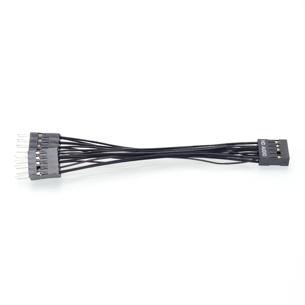 Cable Extensión 9 Pines HD Audio Y Divisor 1 a 2 Puertos Macho Hembra