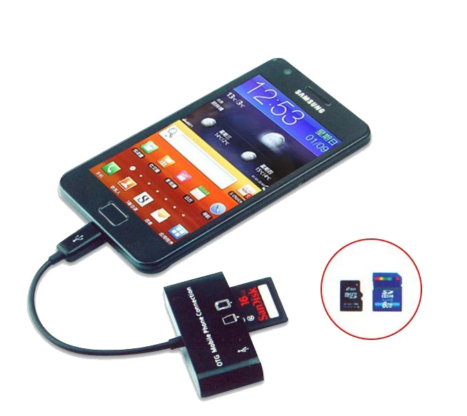 3in1 OTG HUB USB SD TF lector de tarjeta para Samsung Galaxy S7 S6 borde S5 S3 S3 Nota 5 4 3 2 y otros micro usb OTG teléfono Android - imagen 2