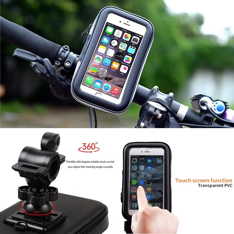 Soporte de teléfono para motocicleta y bicicleta, soporte para teléfono para Moto, bolsa para Iphone X 8 Plus SE S9, soporte para bicicleta GPS, cubierta impermeable - imagen 5