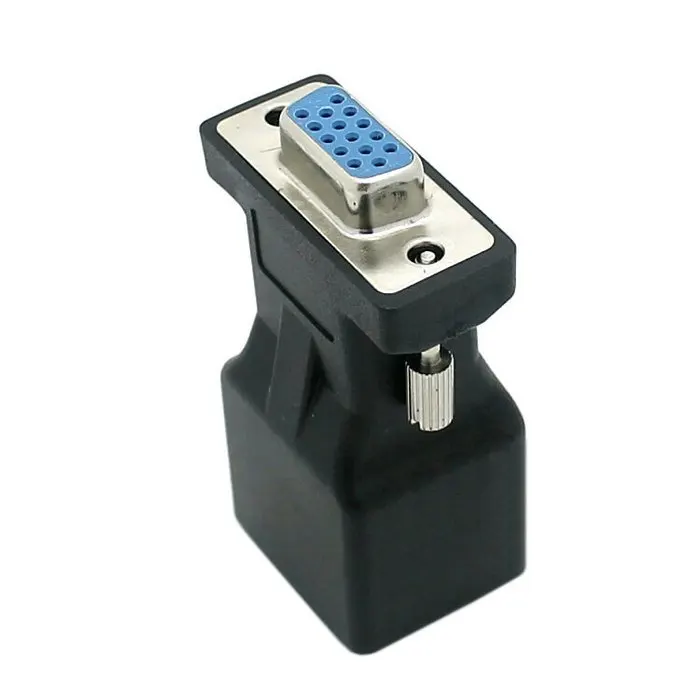 Extensor adaptador de Cable de red VGA RGB HDB hembra de 15 pines a LAN RJ45 para transmisión de vídeo de ordenador de alta resolución CAT5 CAT6 - imagen 4