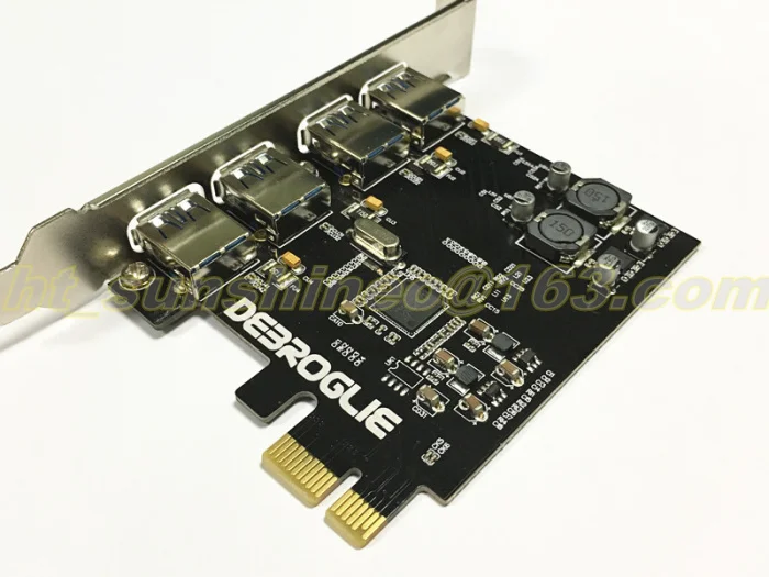 Tarjeta PCIe Express USB 3,0 de supervelocidad de 4 puertos con envío gratis para Windows XP/7/8/10 - imagen 2