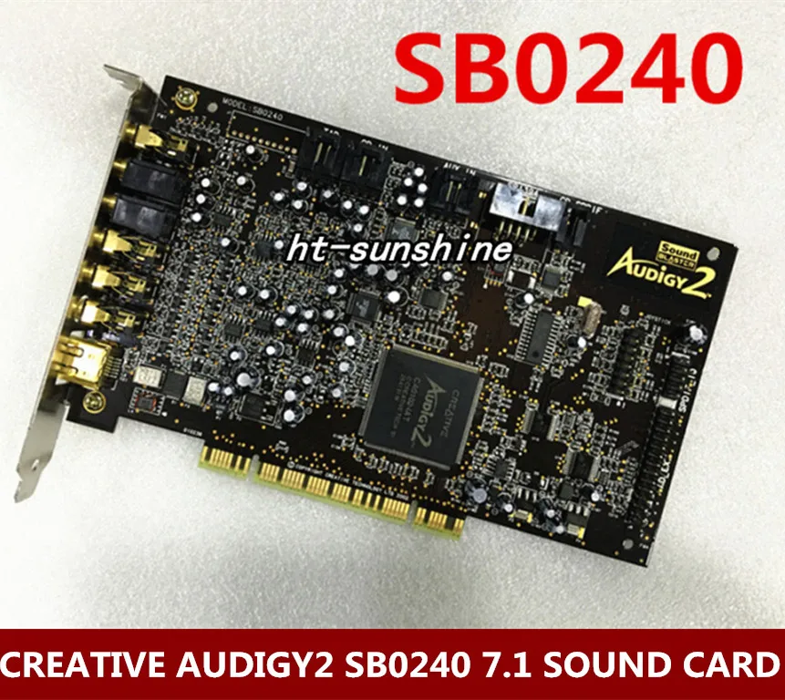 Original para tarjeta de sonido CREATIVE AUDIGY2 SB0240 7,1, interfaz chapada en oro, compatible con xp/win7/8/10
