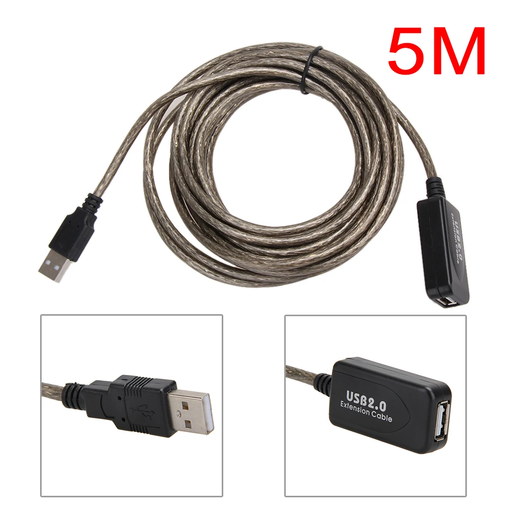 Cable de extensión USB 2,0 macho a hembra, adaptador de datos de alta velocidad, 5m, 10m, 15m, 20m, nuevo - imagen 4