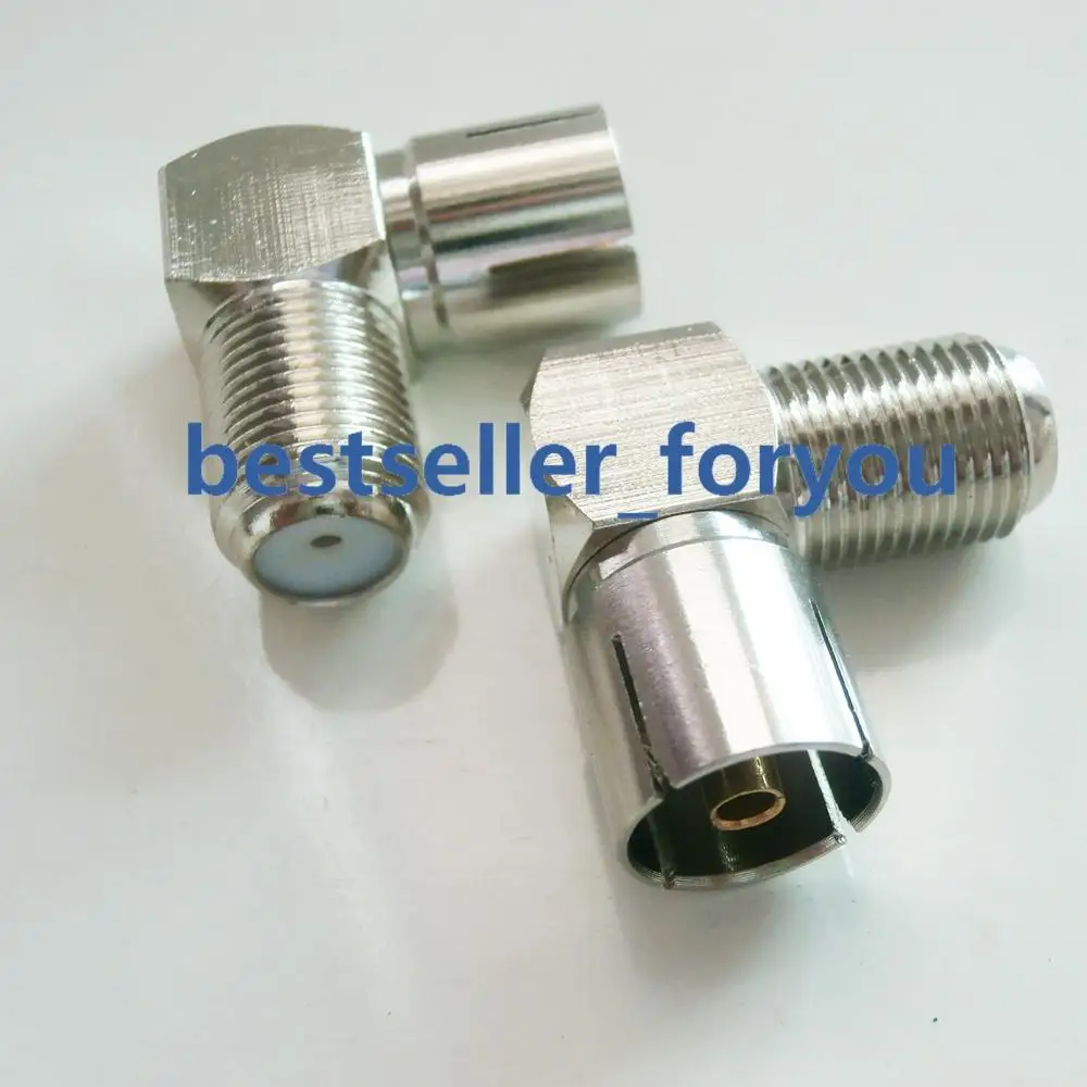 Conector RF adaptador de ángulo recto F hembra a IEC PAL DVB-T TV - imagen 2