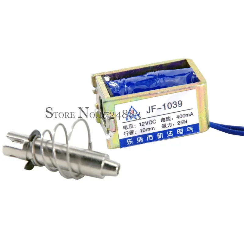 JF-1039B Solenoide Lineal 12V 25N Empuje 10mm - imagen 2