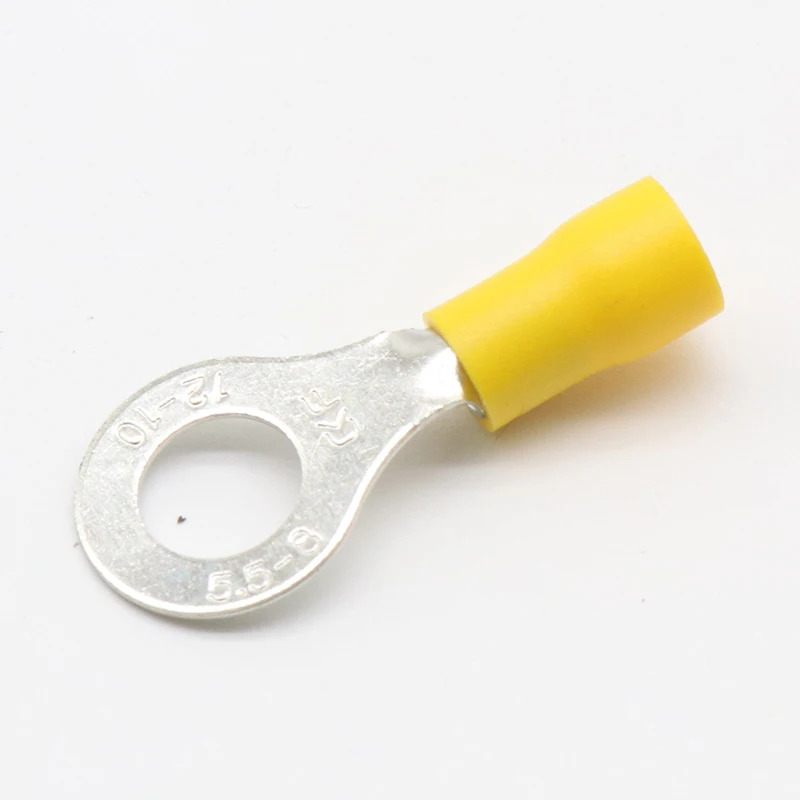 RV5.5-8 Yellow Ring insulated terminal suit 4-6mm2 Cable Wire Connector cable Crimp Terminal 50PCS/Pack RV5-8 RV - imagen 2