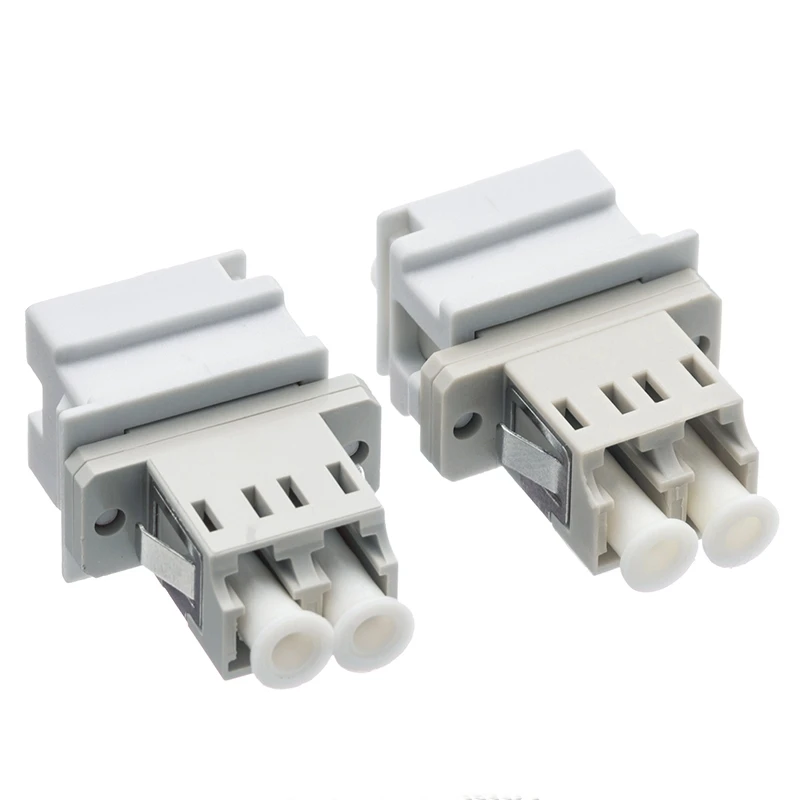 Adaptador de fibra óptica LC dúplex MM OM4 acoplador de fibra óptica color gris rojo conector ftth envío gratis ELINK 20 piezas - imagen 4