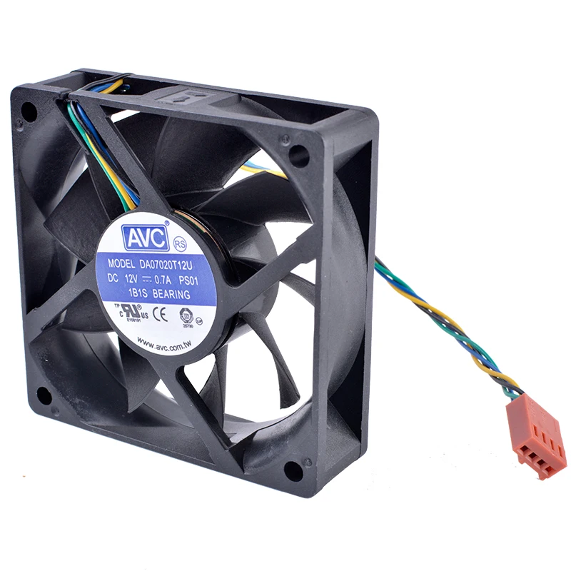 COOLING REVOLUTION DA07020T12U ventilador de 70mm, 7020, 70x70x20mm, 7cm, 12V, 0.70A, CPU de ordenador, 4 cables, 4 pines, PWM, ventilador de refrigeración de volumen de aire - imagen 2