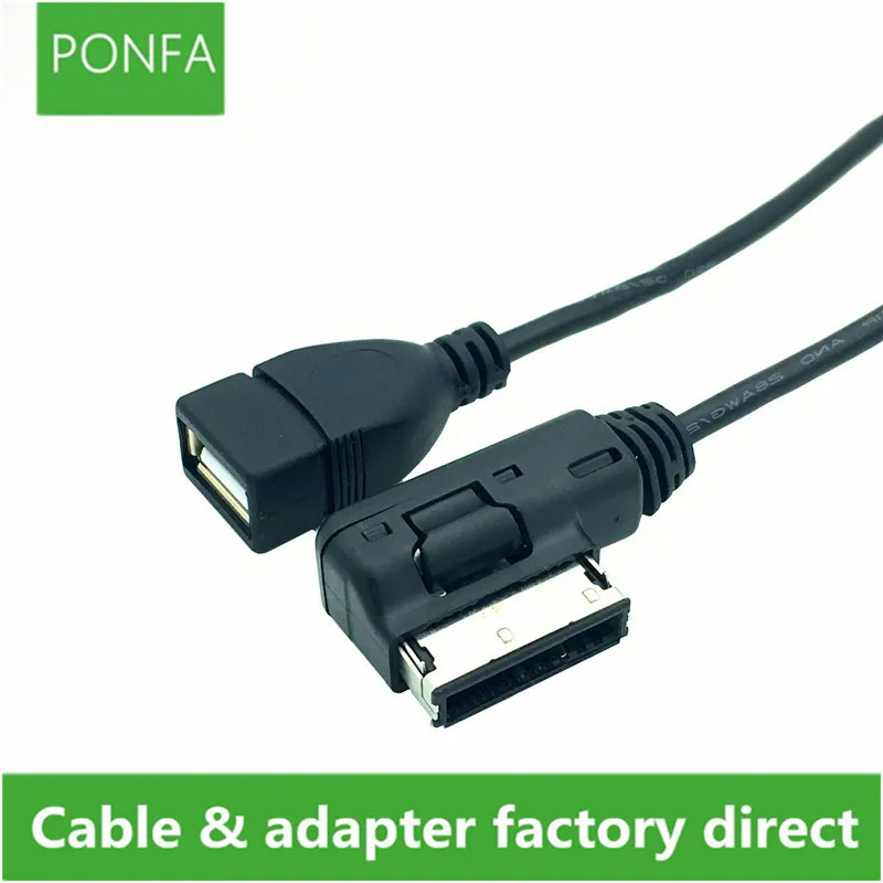 Cable adaptador auxiliar de Audio hembra MDI MMI AMI AUX a USB para AUDI A3/A4/A5/A6/Q5 VW Tiguan GTI CC Magotan