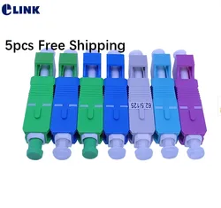 Adaptador LC-SC Hembra-Macho Fibra Óptica SM/MM - 5 Unidades